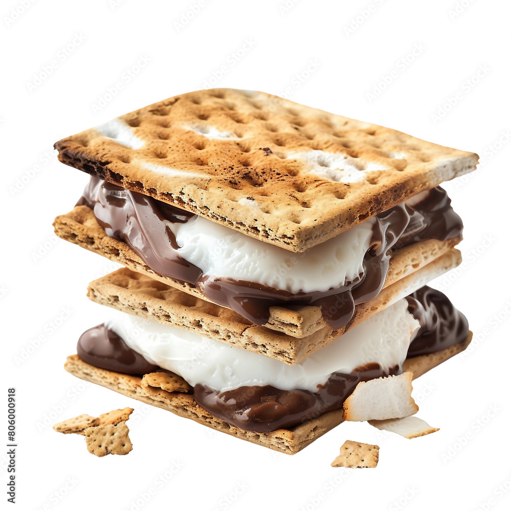 Smores, transparent background, isolated image, generative AI Smores, transparent background, isolated image, generative AI