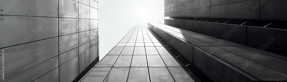 Capture the essence of minimalism in a dystopian world with a striking tilted angle view Capture the essence of minimalism in a dystopian world with a striking tilted angle view