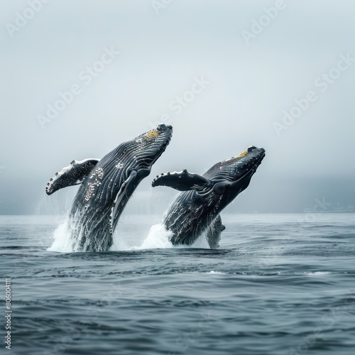 whales playing underwater friendly and jumping
