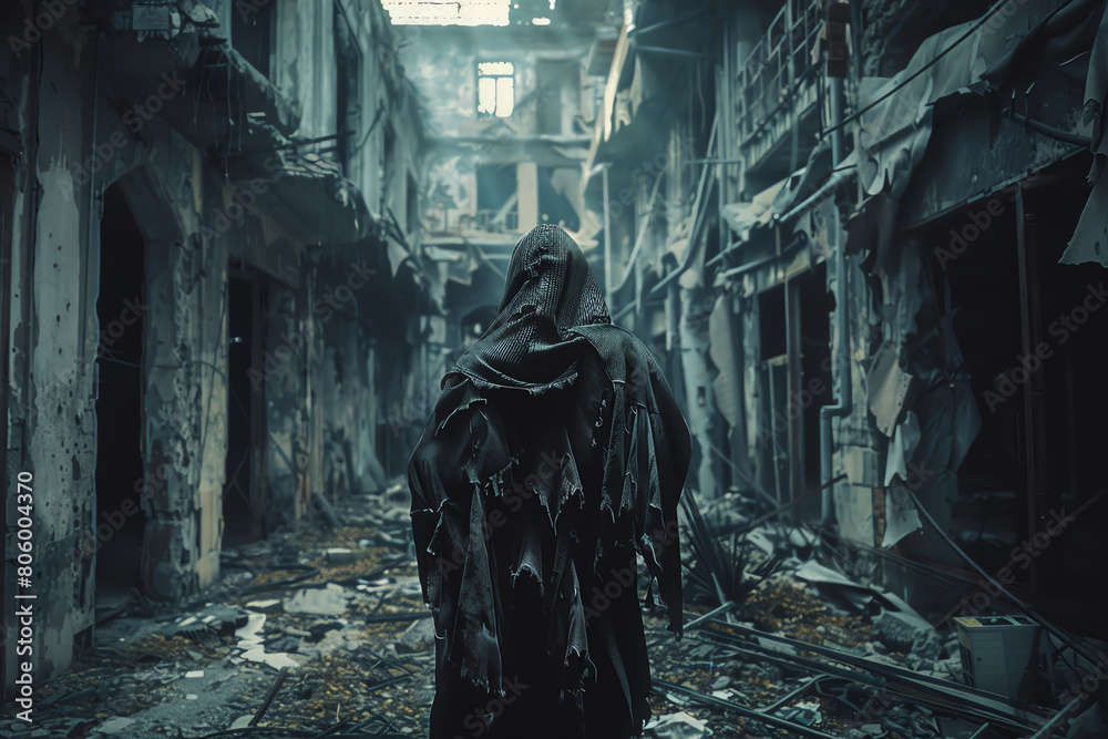 Fototapeta premium Capture the essence of urban exploration through a surrealist lens