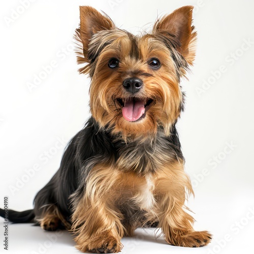 yorkshire terrier, sitting on white background © MOVE STUDIO