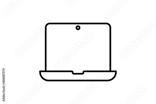 laptop computer icon. icon related to computer. suitable for web site, app, user interfaces, printable etc. line icon style. simple vector design editable
