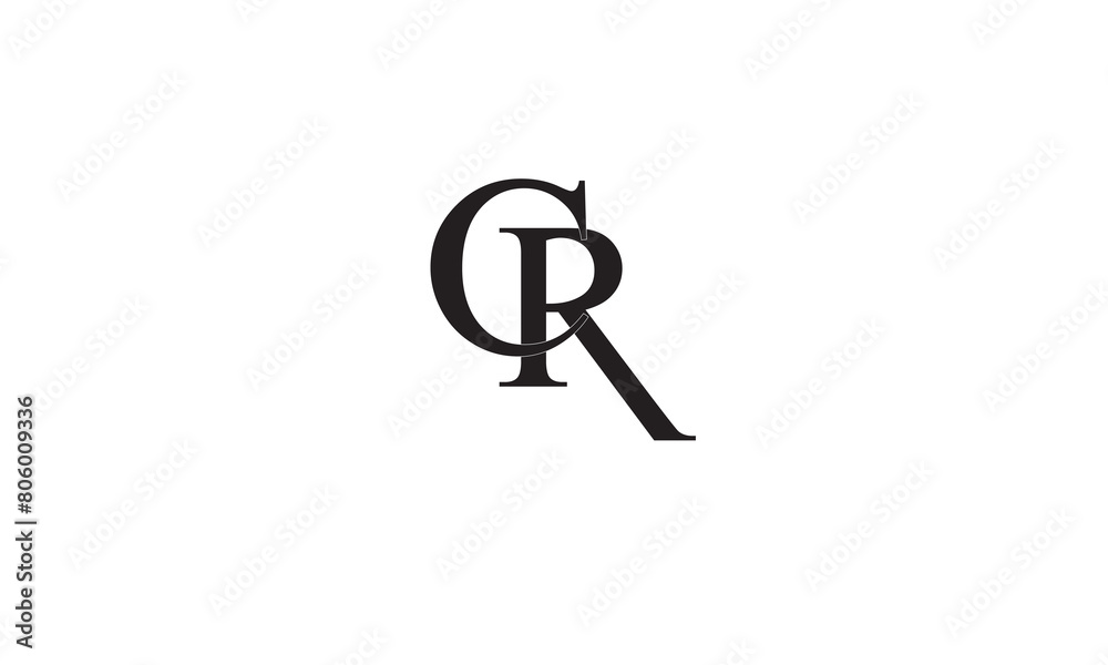 CR, RC, C, R Abstract Letters Logo Monogram CR, RC, C, R Abstract Letters Logo Monogram