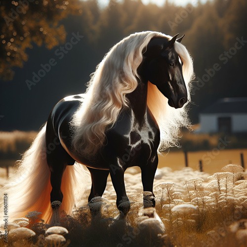 horse in the fields