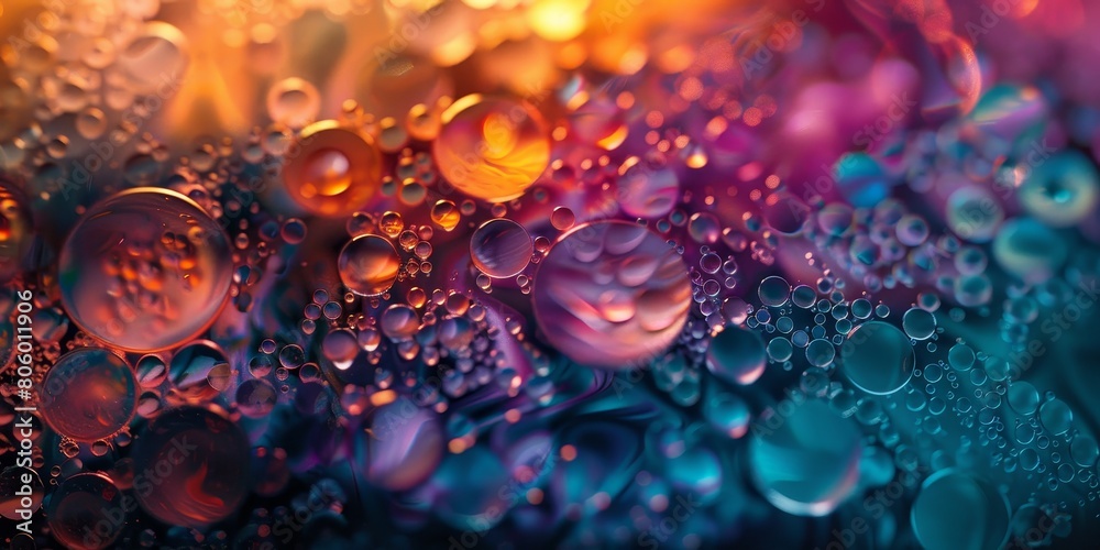 Close Up of Water Droplets on a Surface Close Up of Water Droplets on a Surface
