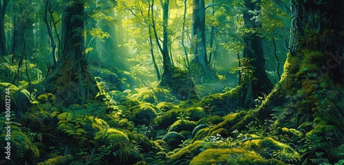 green forest background