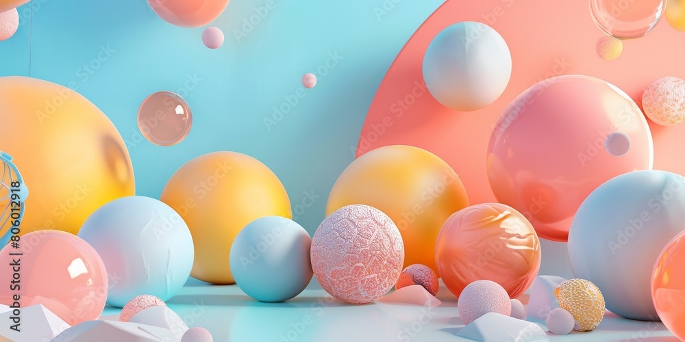 Group of Colorful Balloons Floating in the Air