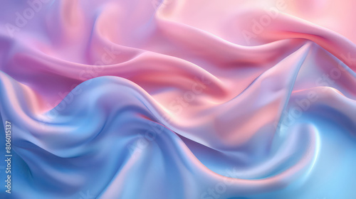 A pastel colored silk fabric, flowing in soft curves, elegant background for product display. The beauty of the scene textures or patterns, a luxury feeling.