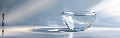 glass bowl against the sunlight filled with water