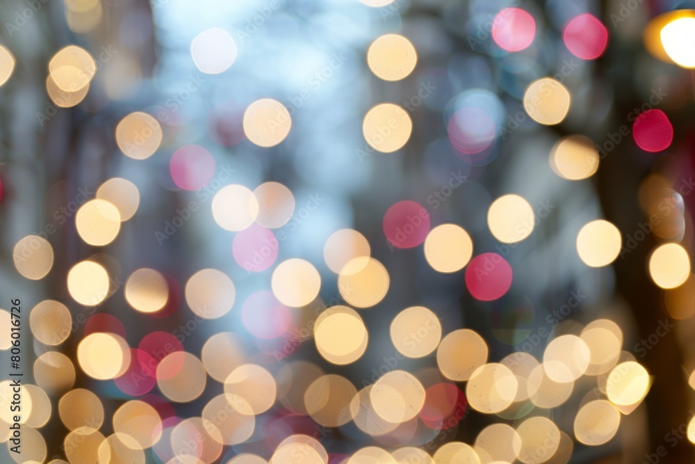 Christmas and New Year holidays background with defocused glowing bokeh lights Christmas and New Year holidays background with defocused glowing bokeh lights