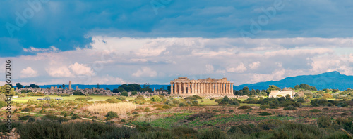 Temple ruins in Selinunte, Archaeological site, ancient greek town in Sicily