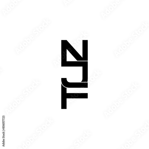 njf initial letter monogram logo design