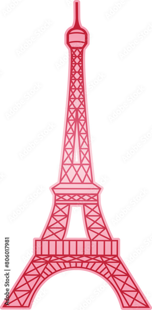 Paris, France, Bonjour, Eiffel Tower Silhouette