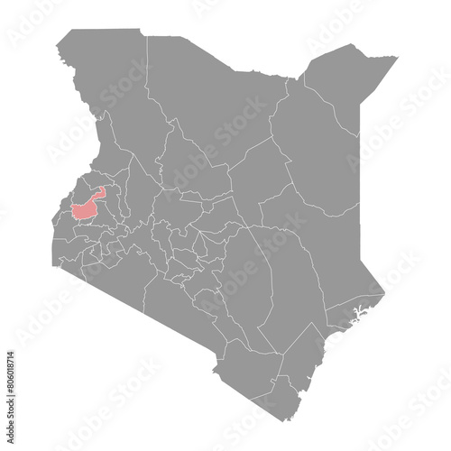 Kakamega County map, administrative division of Kenya. Vector illustration. photo
