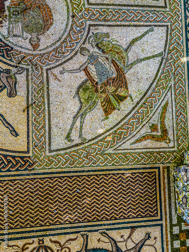 Details of Roman Mosaic at Littlecote, Near Hungerford, Engalnd, UK. © Tony Martin Long