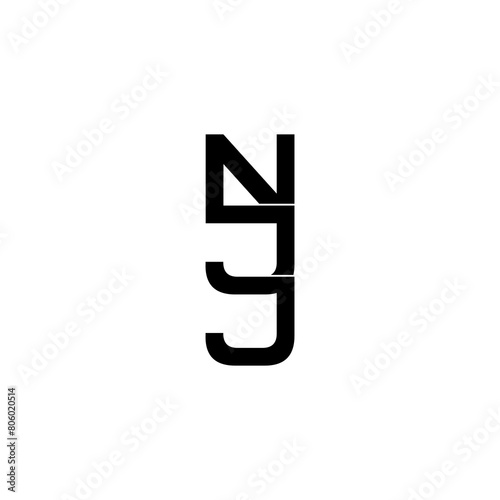 njj initial letter monogram logo design