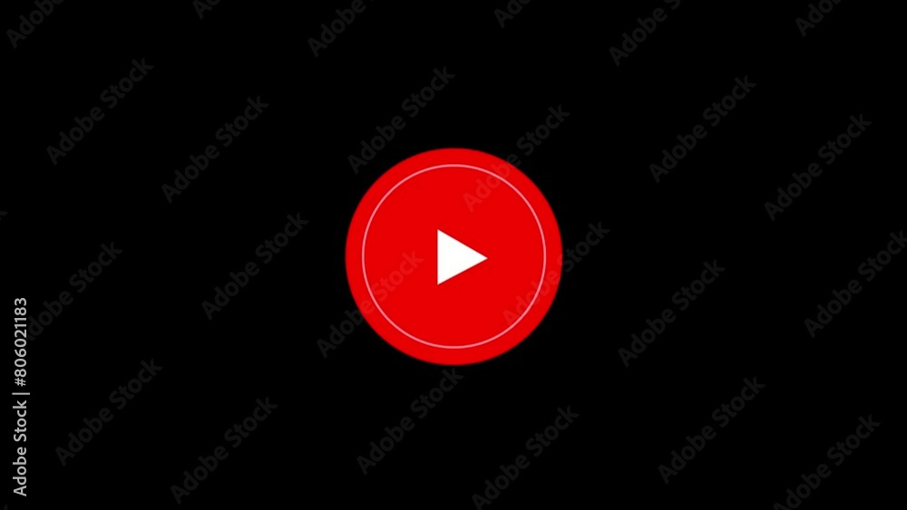 4k Animated play button.
