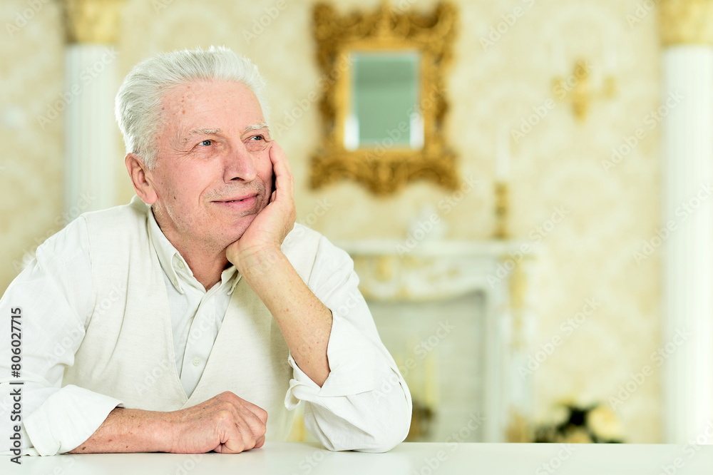 Portrait of a happy senior man at home Portrait of a happy senior man at home