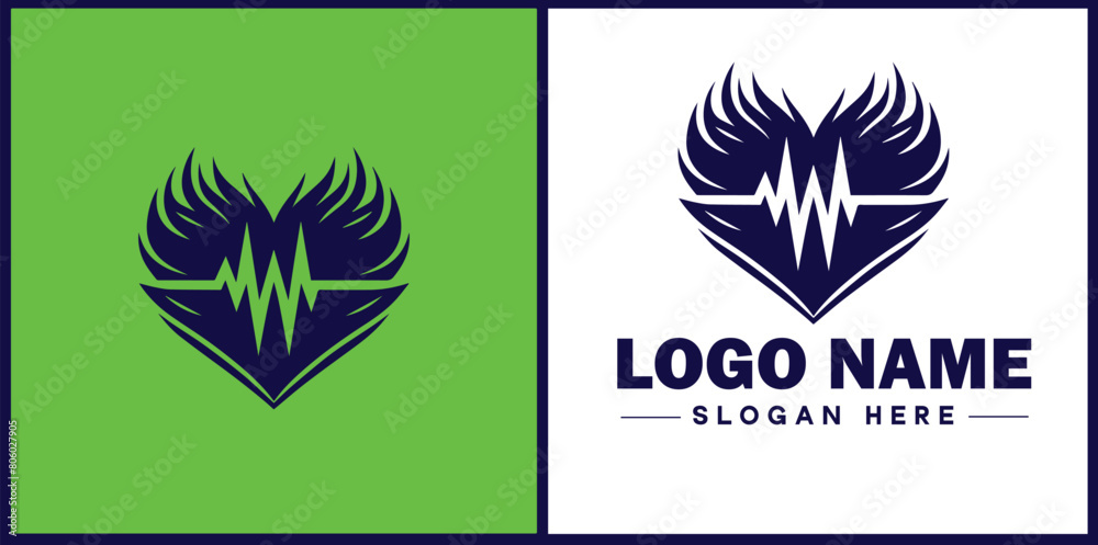 Heart with pulse icon Heartbeat icon Cardiogram symbol Pulse sign flat logo sign symbol editable vector Heart with pulse icon Heartbeat icon Cardiogram symbol Pulse sign flat logo sign symbol editable vector