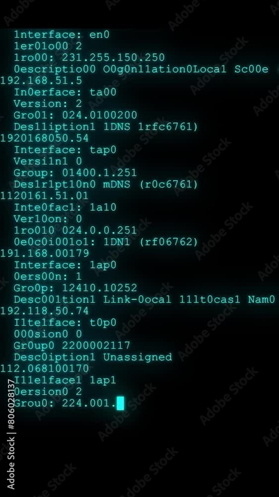 fast long scrolling programming security hacking code data flow stream nice cool vertical 9x16 video footage for social media reel 