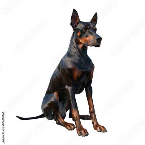 A cute Doberman, Intelligent, loyal, and protective. The perfect family dog