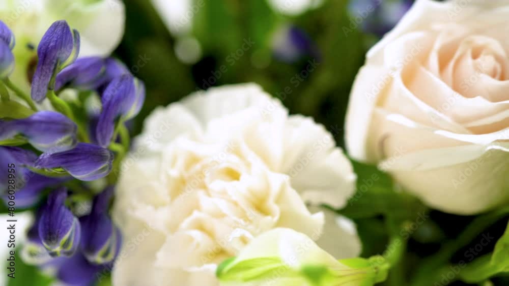 Elegant White Rose Bouquet Adorns a Beautiful Vase Elegant White Rose Bouquet Adorns a Beautiful Vase