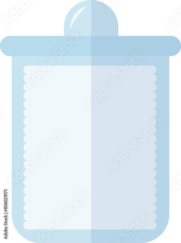 Glass jar with cotton pads vector flat illustration (ID: 806029171)