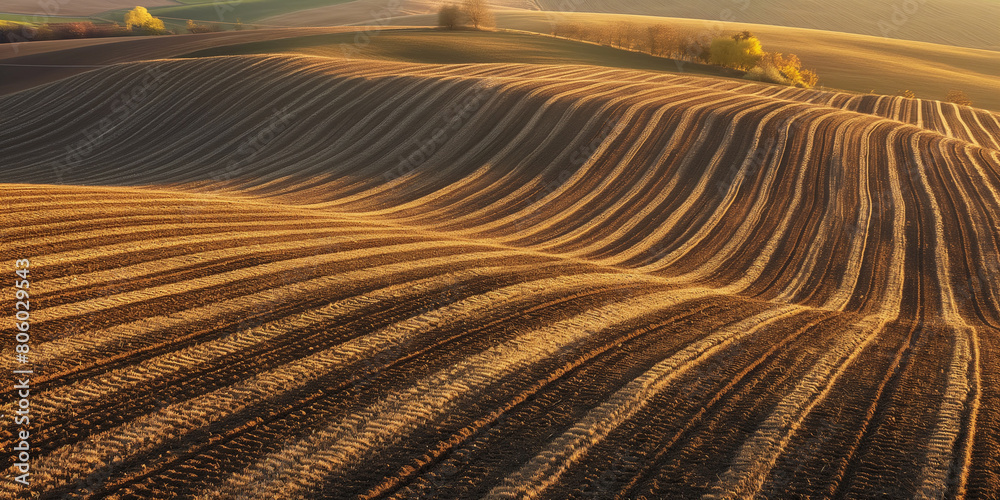 Fototapeta premium Photo of an agricultural field