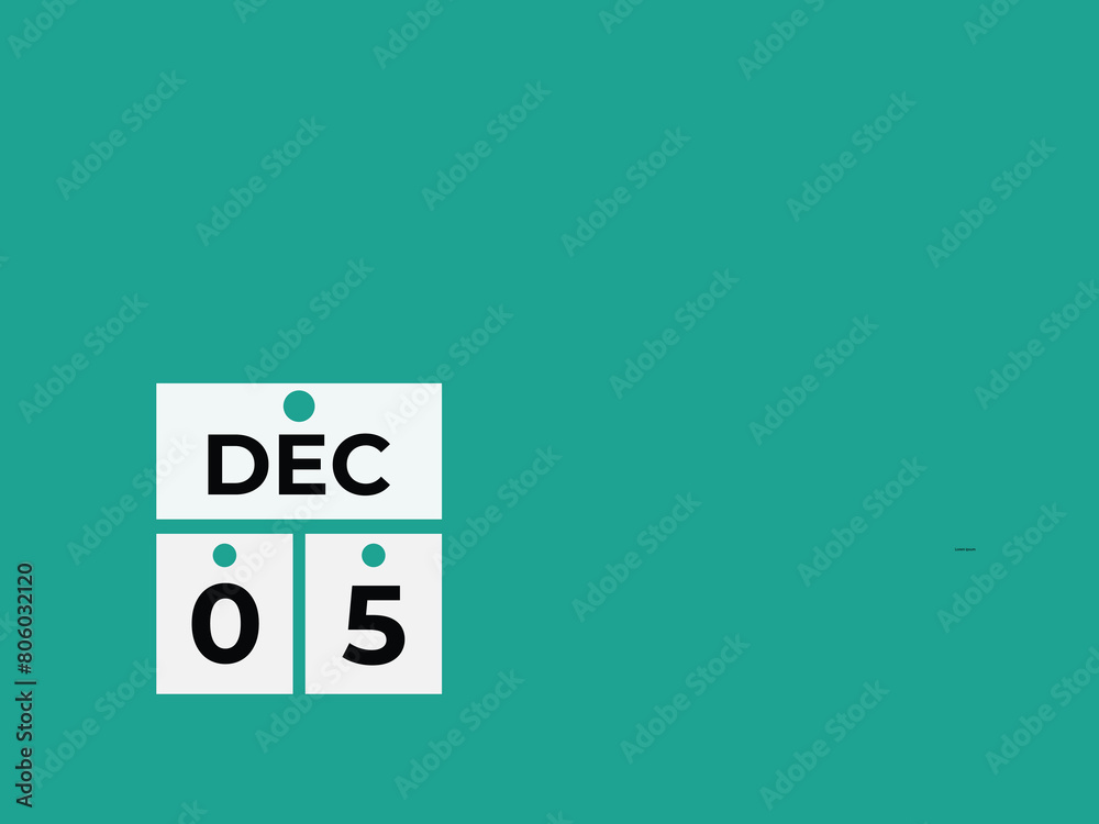 December 5 calendar reminder. 5 December daily calendar icon template. Calendar 5 December icon Design template. Vector illustration
December 5 calendar reminder. 5 December daily calendar icon template. Calendar 5 December icon Design template. Vector illustration