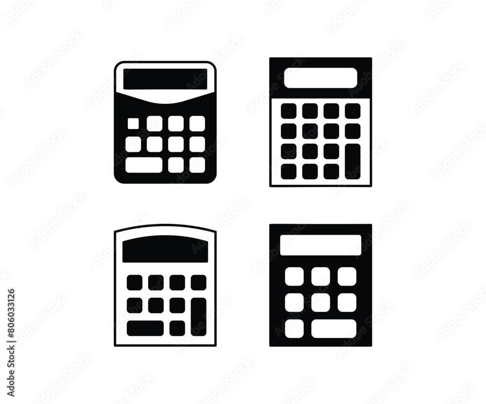 calculator finance icon simple black white vector design illustration collections template isolated calculator finance icon simple black white vector design illustration collections template isolated