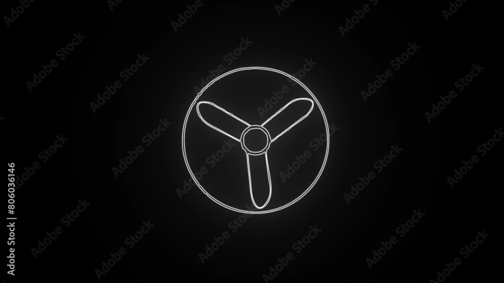 fen icon, radioactive sign nuclear symbol. 4k Animation fen icon, radioactive sign nuclear symbol. 4k Animation