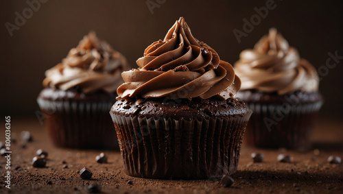 cup cake with new style chocolate 