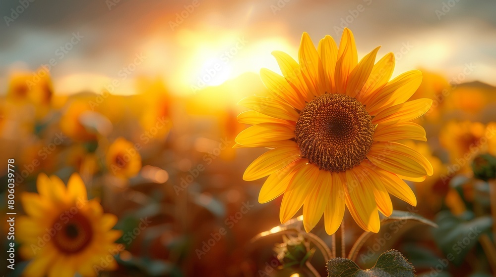 Obraz premium Yellow sunflowers, sunflowers, sunflower field.