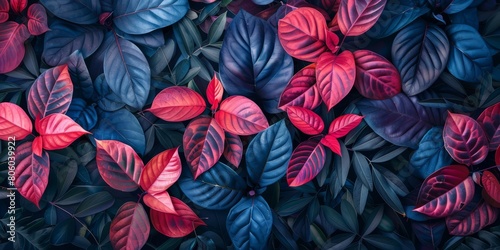 colorful tropical leaves background