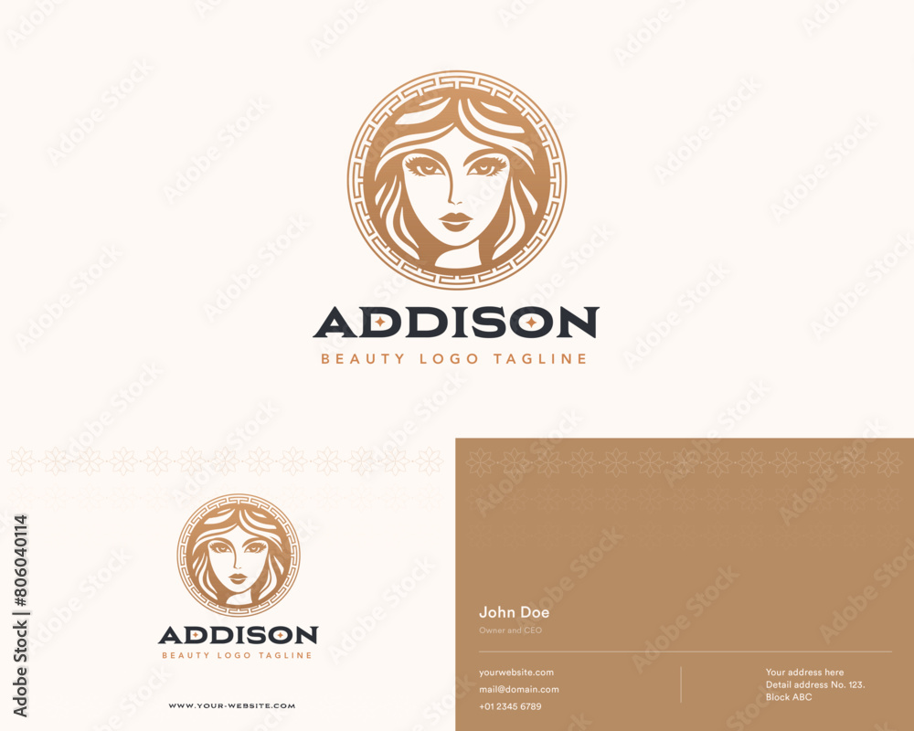 Vector elegant beauty woman salon logo design collections for company Vector elegant beauty woman salon logo design collections for company