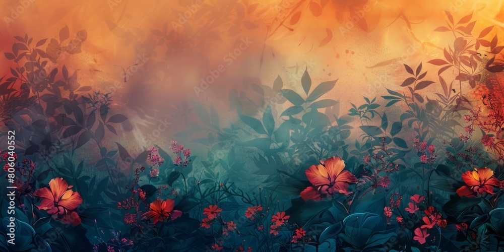 nature background with flowers
