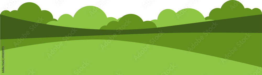 Obraz premium Green field Illustration 