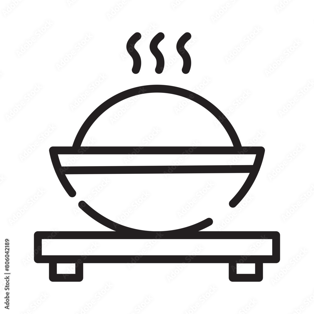 Rice Sushi Food Line Icon Rice Sushi Food Line Icon