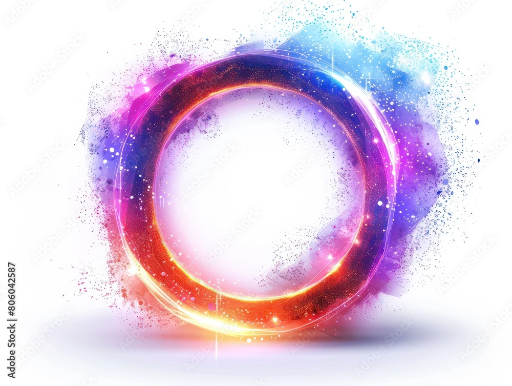 vibrant gradient glowing circle on a white background vibrant gradient glowing circle on a white background