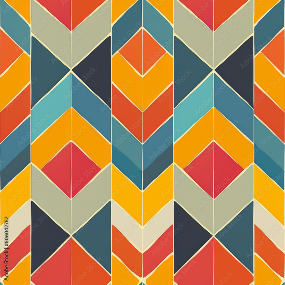 Simple chevron geometric patterns in beautiful candy colors, repeating pattern