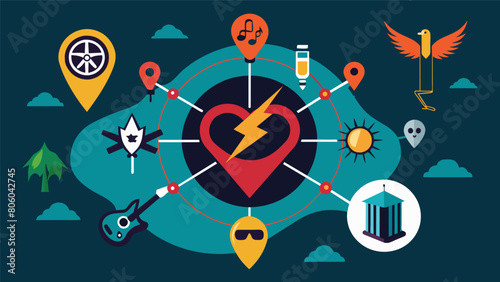 Transport yourself to the birth of grunge and alternative rock as we explore the locations where these genres were born. Vector illustration