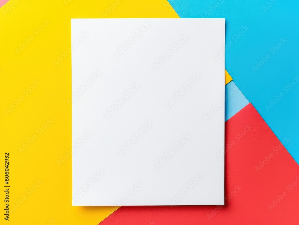 white paper against a colorful wall white paper against a colorful wall