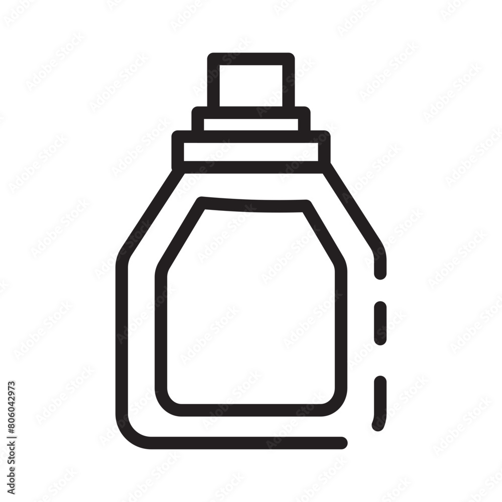 Bottle Plastic Cleaner Line Icon