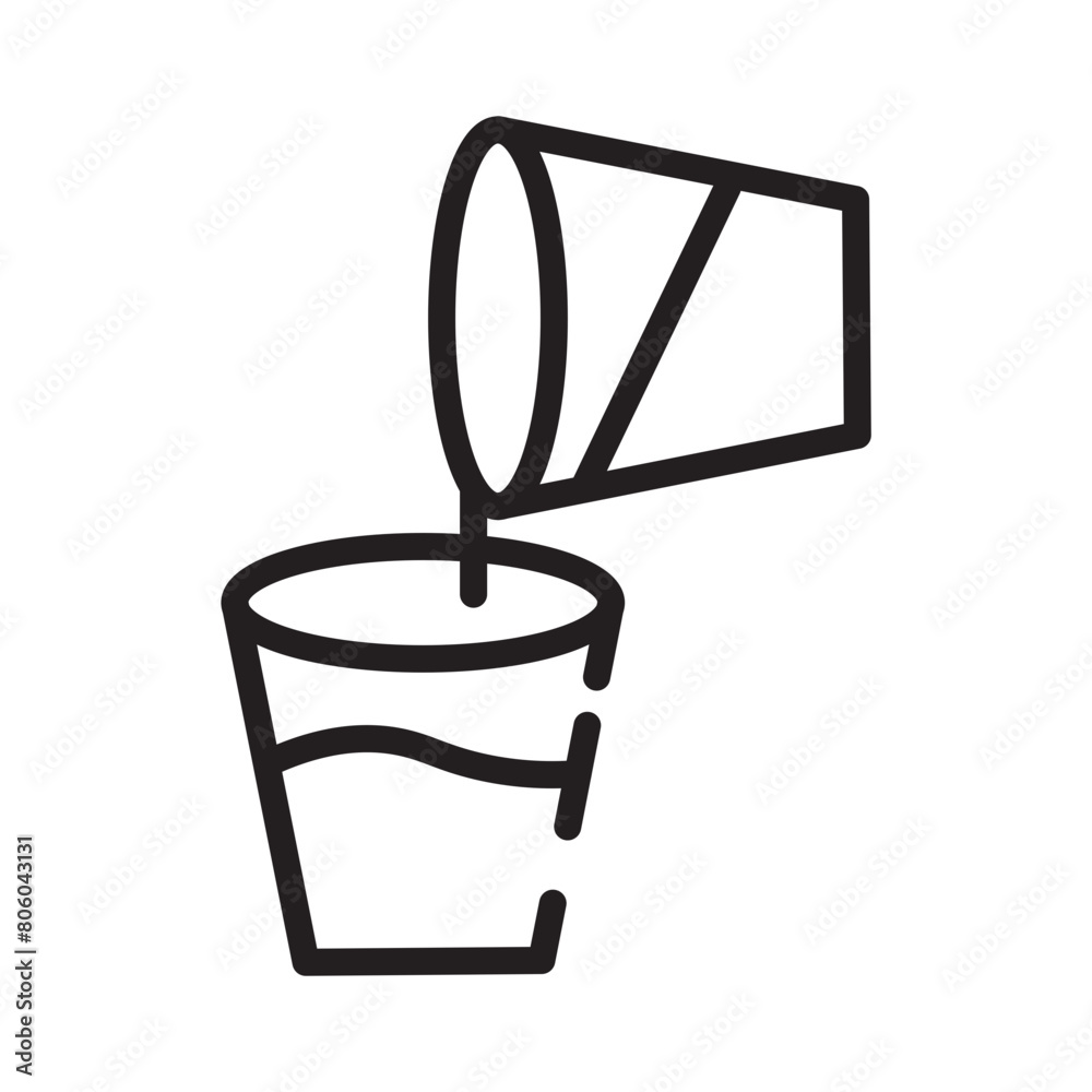 Cream Paint Plastic Line Icon Cream Paint Plastic Line Icon