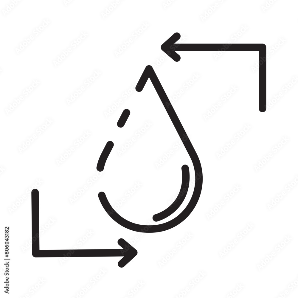 Drop Earth Eco Line Icon Drop Earth Eco Line Icon