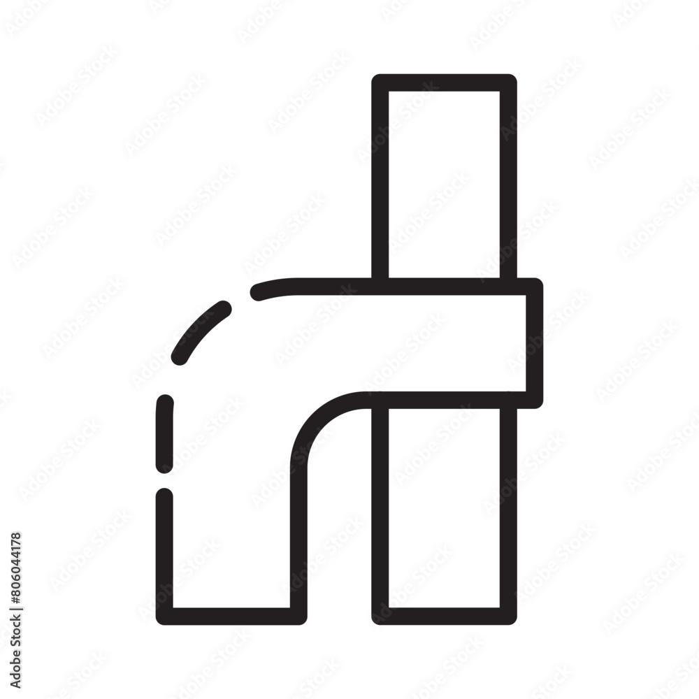 Pipes Plastic Tubes Line Icon Pipes Plastic Tubes Line Icon