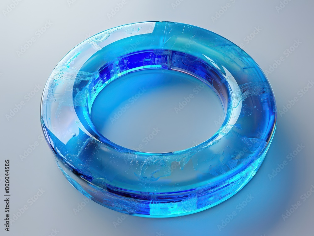 O icon of blue transparent letter O icon of blue transparent letter