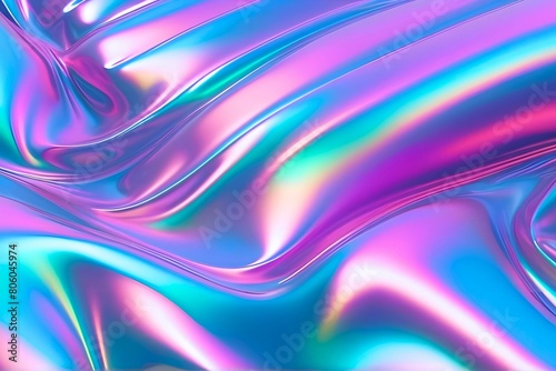 Abstract pastel holographic background foil texture Vaporwave. Liquid background Abstract 3d render futuristic background design modern illustration. Neon and colorful abstract background 