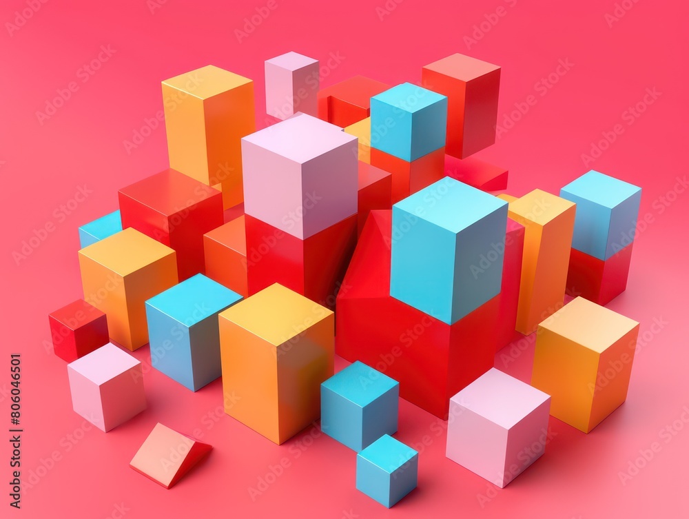 abstract cube 3D visualization software algorithm
