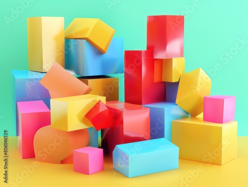 abstract cube 3D visualization software algorithm